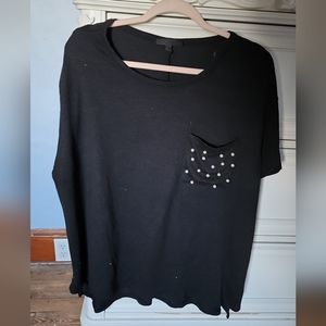 Lane Bryant Knit Top with Pearl Pocket